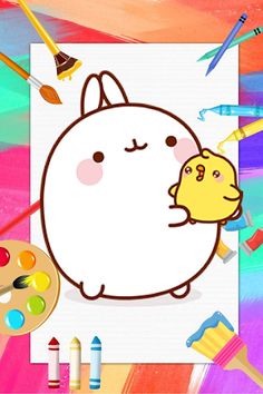 Cute Molang Coloring Book - Screenshot 4
