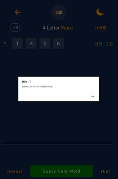 Word/Number Guess - Cows Bulls - Screenshot 4