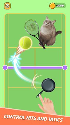 Tennis Cat - Funny Meme Cat - Screenshot 3