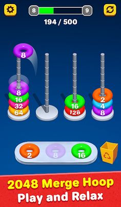 2048 Hoop Stack -Number puzzle - Screenshot 1