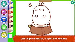 Cute Molang coloring book - Screenshot 3