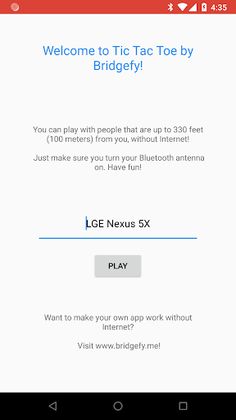 Bridgefy Tic Tac Toe - Screenshot 1