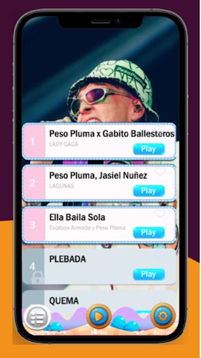 Peso Pluma : Piano Músic Juego - Screenshot 2