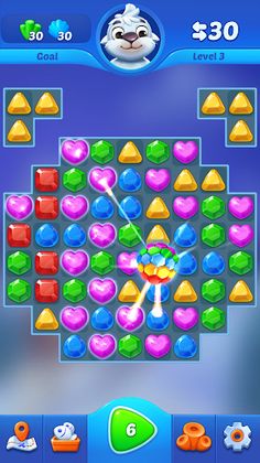 Jewel crush - match 3 game - Screenshot 1