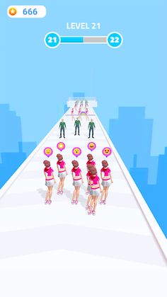 Girls Attack Count Masters 3D - Screenshot 2