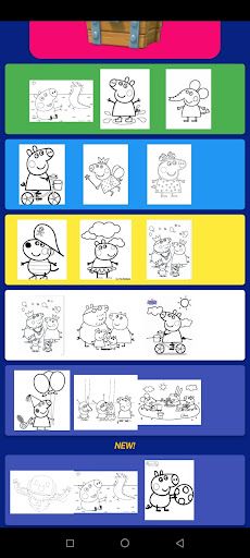 Coloring Pig Pepe Paint Cards - Screenshot 3