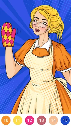 Cartoon Art - Color by Number - Screenshot 2