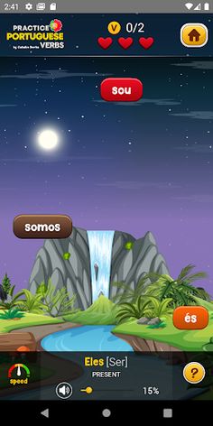 Learn Portuguese Verbs Game - Screenshot 1