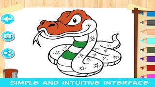 Snake Drawing Coloring pages - Screenshot 2