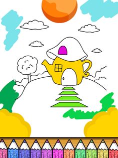 Glitter House Colouring Book - Screenshot 2