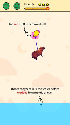 Capybara Swing - Puzzle Game - Screenshot 1