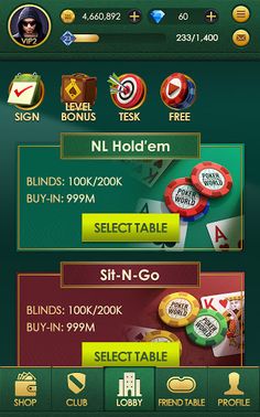 Poker World: Texas hold'em - Screenshot 1