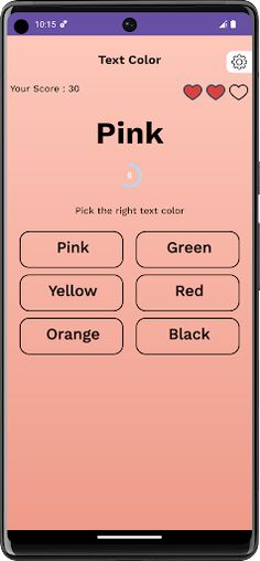 Text Color - Brain Training - Screenshot 3