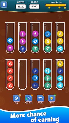 Crypto Ball Sort Earn BTC ETH - Screenshot 1