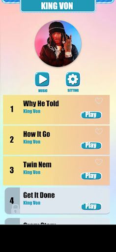 King Von Music Tiles Game - Screenshot 1