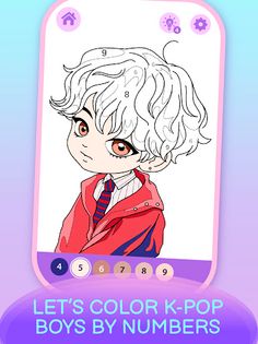 KPOP Chibi Coloring by Number - Screenshot 1