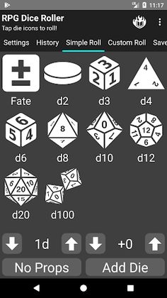 RPG Dice Roller - Screenshot 1