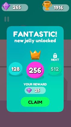 Jelly Drops 2048. Merge game - Screenshot 2