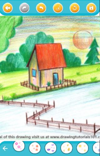 scenery coloring page - Screenshot 2