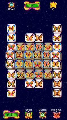 Mahjong Butterflies Deluxe - Screenshot 1