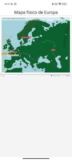 Mapa físico de Europa Juego - Screenshot 3