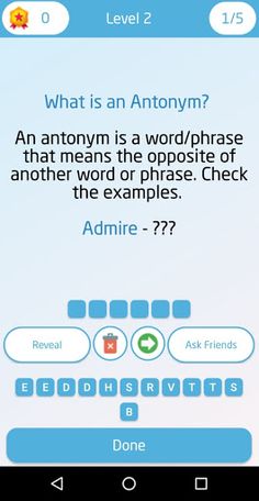 Synonyms Antonyms Game - Screenshot 1