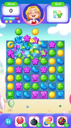 Sugar Candy Heroes - World Mat - Screenshot 1