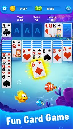 Solitaire Klondike：Fish Party - Screenshot 2