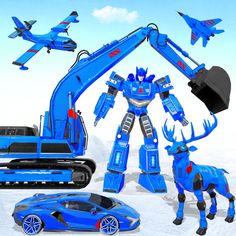 Snow Excavator Robot Car Games - Screenshot 1