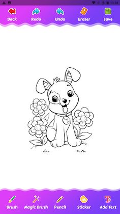 Puppy Dog Coloring Game - Screenshot 3