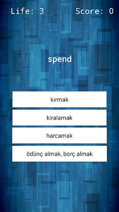 English - Turkish Word Quiz - Screenshot 2