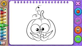 Pumpkin Panic Draw & Coloring - Screenshot 1