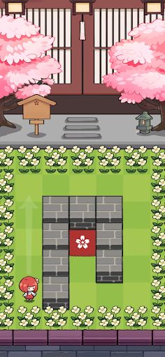 Sakura Courtyard - Sokoban - Screenshot 1