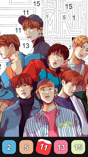 Kpop Paint by Numbers BT21 - Screenshot 3