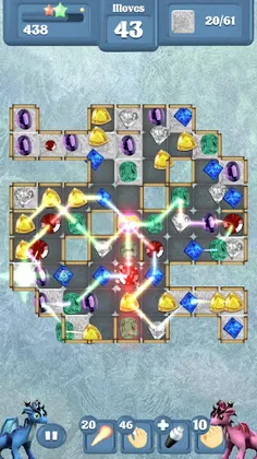 Frozen Dragon Gems - Match 3 - Screenshot 1