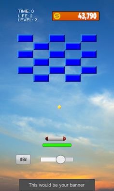 Brick breaking game - Screenshot 2