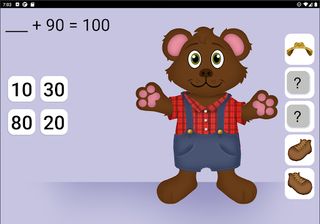 Teddy Bear Math - Sums of 100 - Screenshot 2