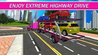 Pink Trailer Truck Car Carrier - Screenshot 1