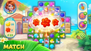 Hawaii Match-3 Mania: My Villa - Screenshot 2