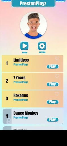 PrestonPlayz Music Tiles Game - Screenshot 1