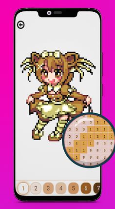 Color By Number Monster Girls - Screenshot 1