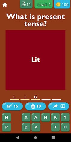 Guess The Present Tense Game - Screenshot 3