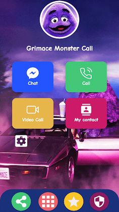 Grimace Monster Fake Call - Screenshot 2