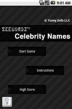 SeeWordz™ Celebrity Names - Screenshot 1