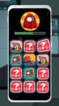 Match Cards Game for Among Us - Screenshot 1