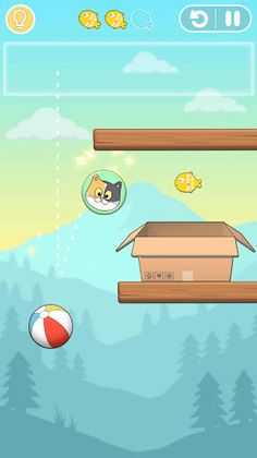 Cat Bounce - Physics Puzzles - Screenshot 4