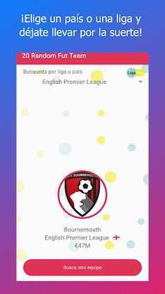 Equipo de fútbol aleatorio - R - Screenshot 2