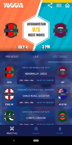 Juggle - A Complete Sports App - Screenshot 2