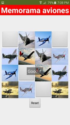 Memorama aviones - Screenshot 3