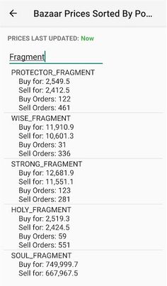 Skyblock Bazaar - Screenshot 1